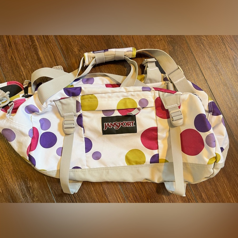 JanSport polka dot duffle bag. - Picture 6 of 16